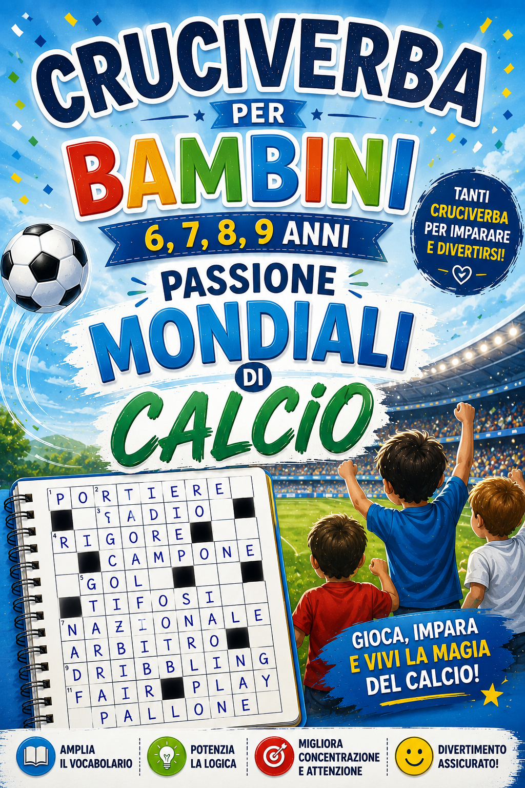 Cruciverba per bambini Mondiali di Calcio