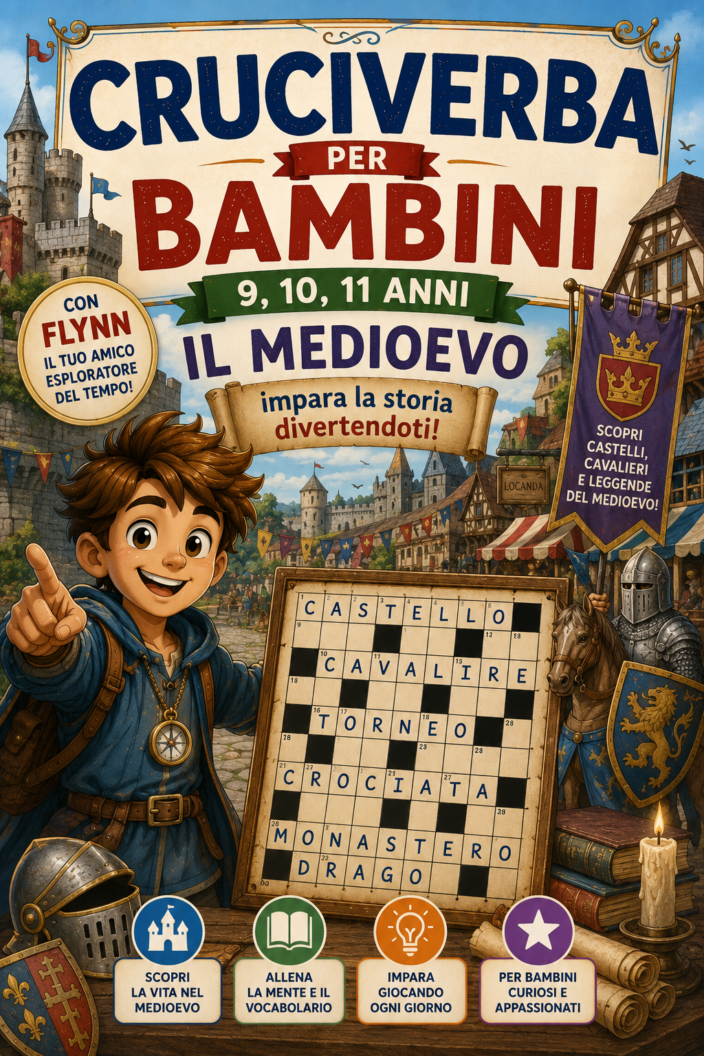 Cruciverba per bambini Il Medioevo